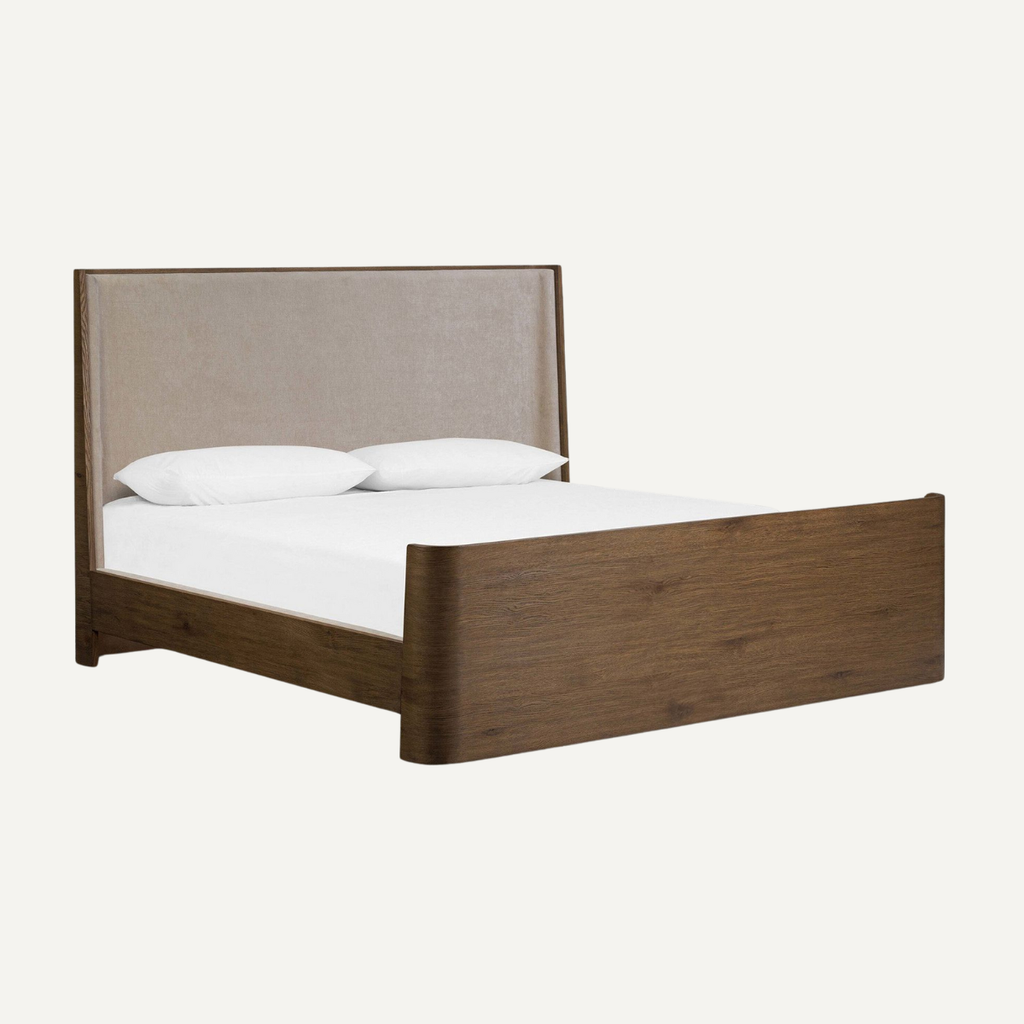 Textured Upholstered Bed