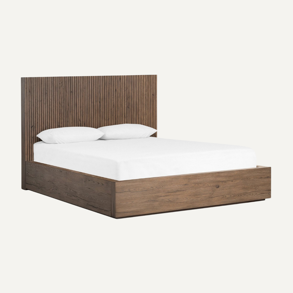 Fluted Headboard Bed