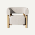 Curved Upholstered Lounge Chair
