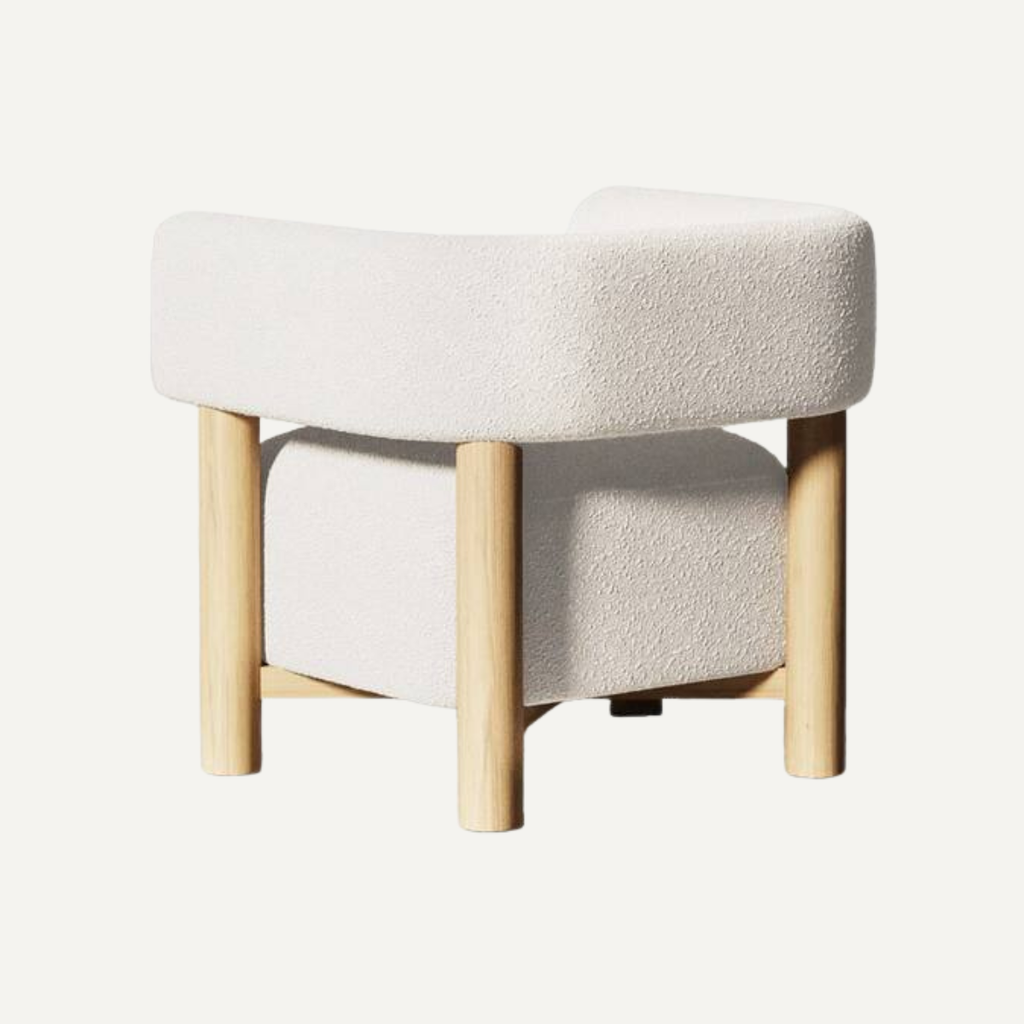 Curved Upholstered Lounge Chair