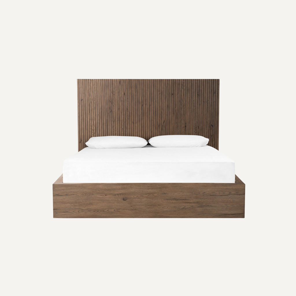 Fluted Headboard Bed