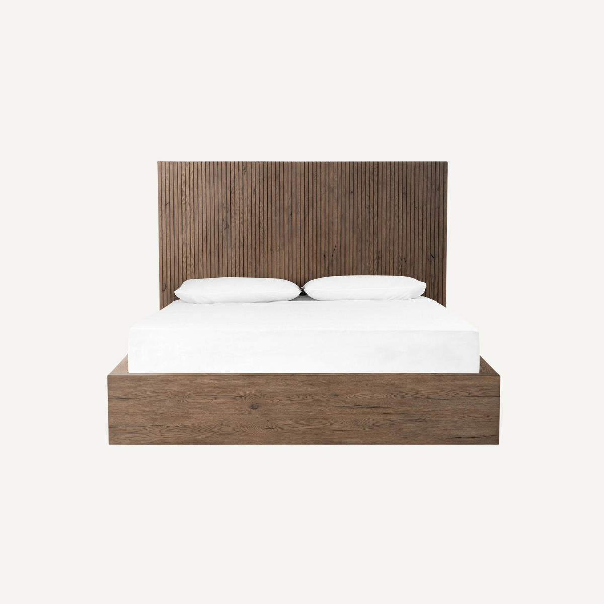 Fluted Headboard Bed