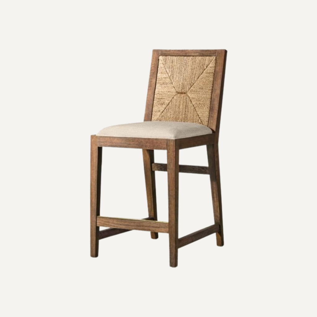 Woven Back Bar Chair