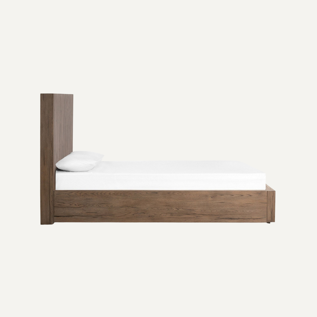 Fluted Headboard Bed