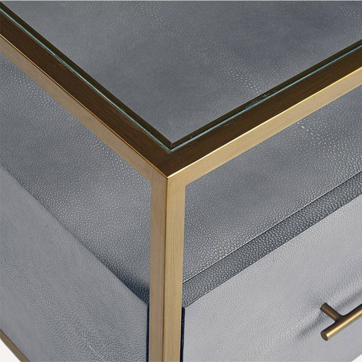 Glass-Top Bedside Table