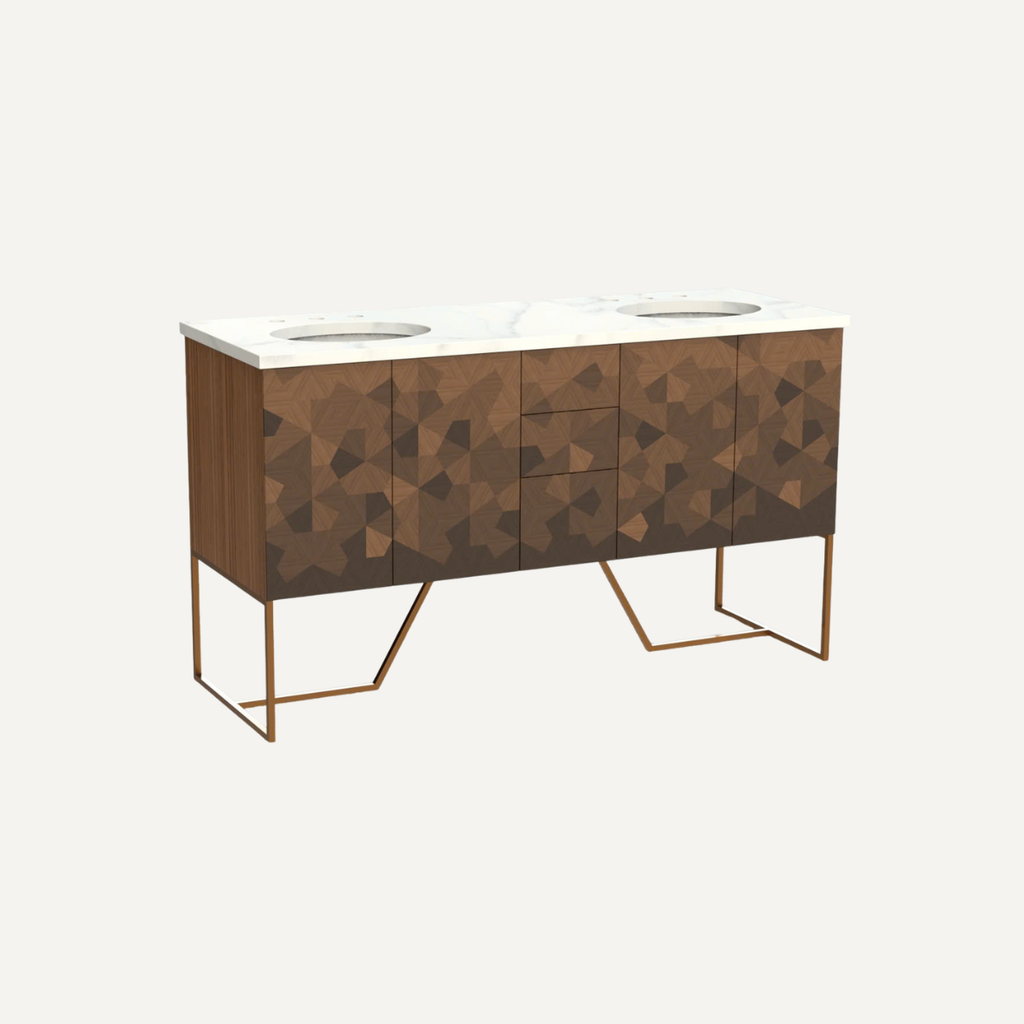 Geometric Vanity Cabinet