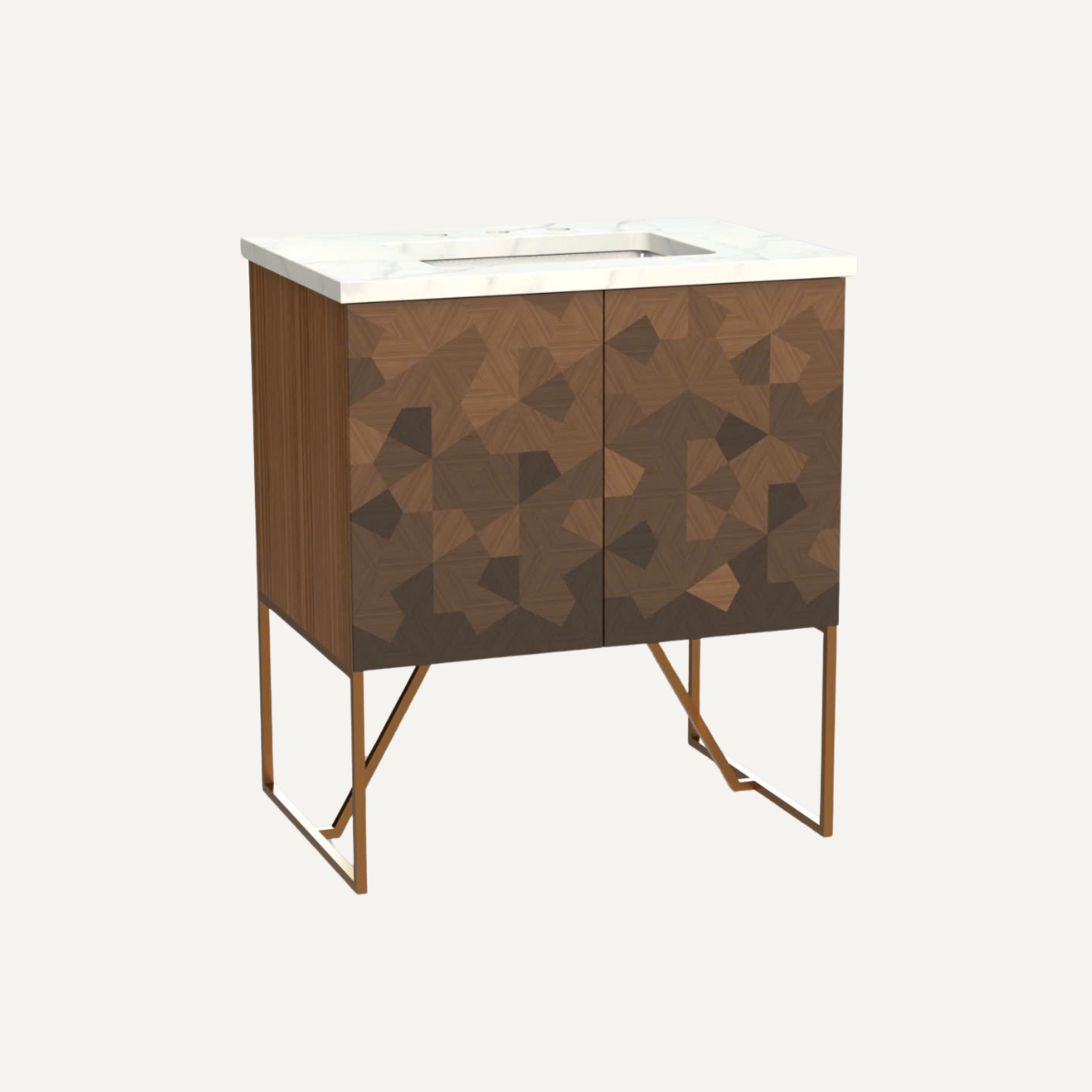 Geometric Vanity Cabinet