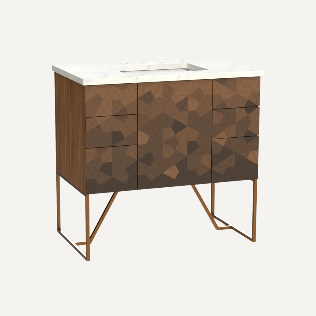 Geometric Vanity Cabinet