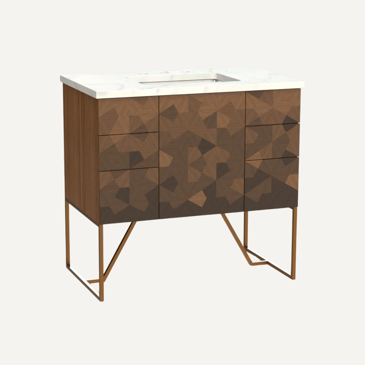 Geometric Vanity Cabinet