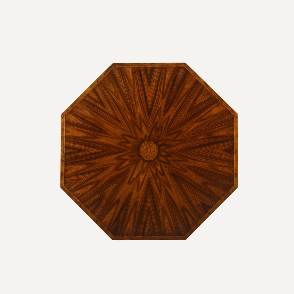 Radial Veneer Octagonal Dining Table