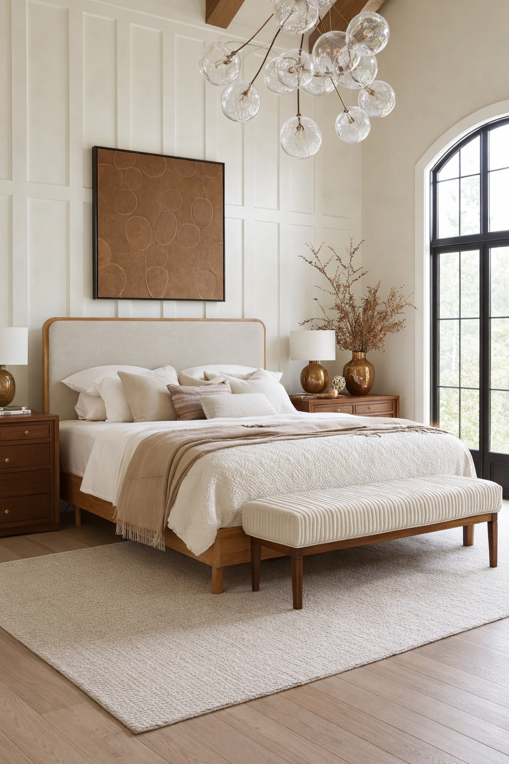Refined Upholstered Bed