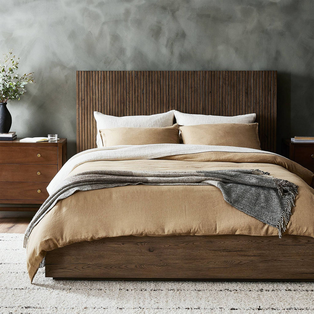Fluted Headboard Bed
